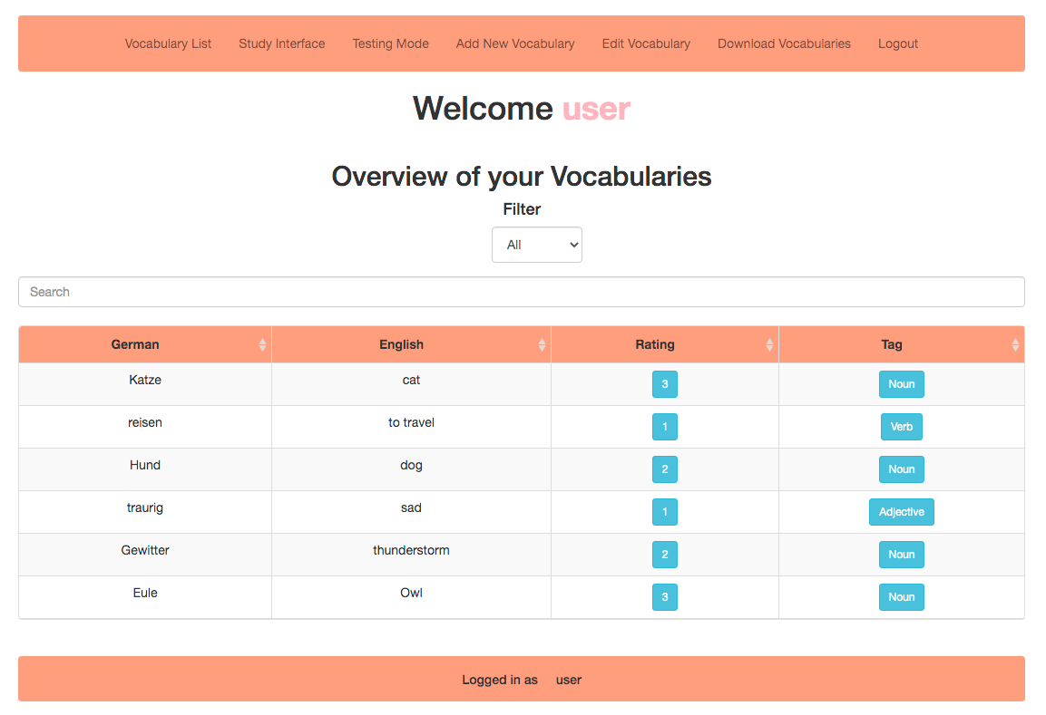 vocab trainer